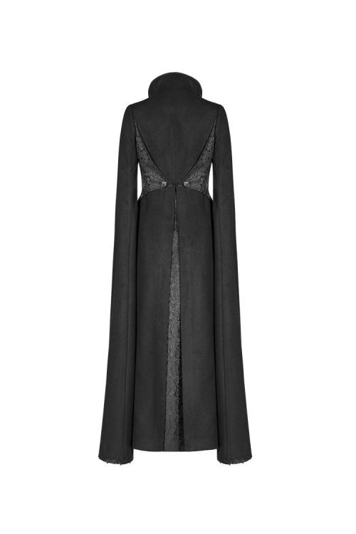  Gothic Woolen Long Coat Punk Rave WY-1044LCF/BK  3