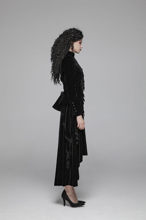  Gothic Weft Velvet Short Coat Punk Rave WY-1045LDF/BK  7