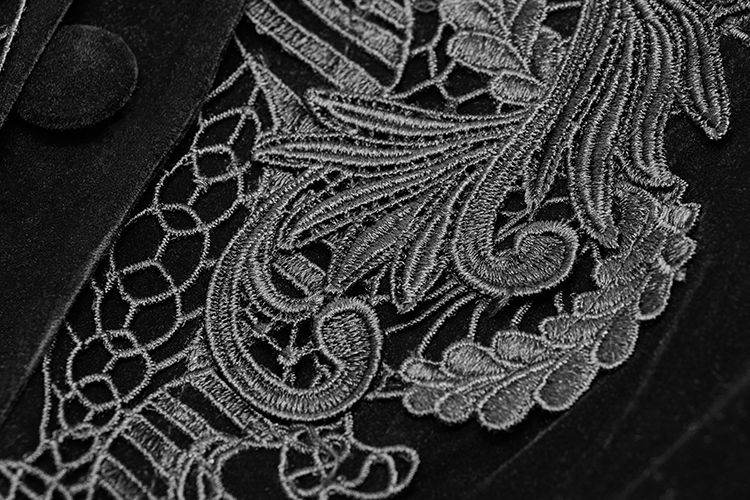  Gothic Weft Velvet Short Coat Punk Rave WY-1045LDF/BK  8
