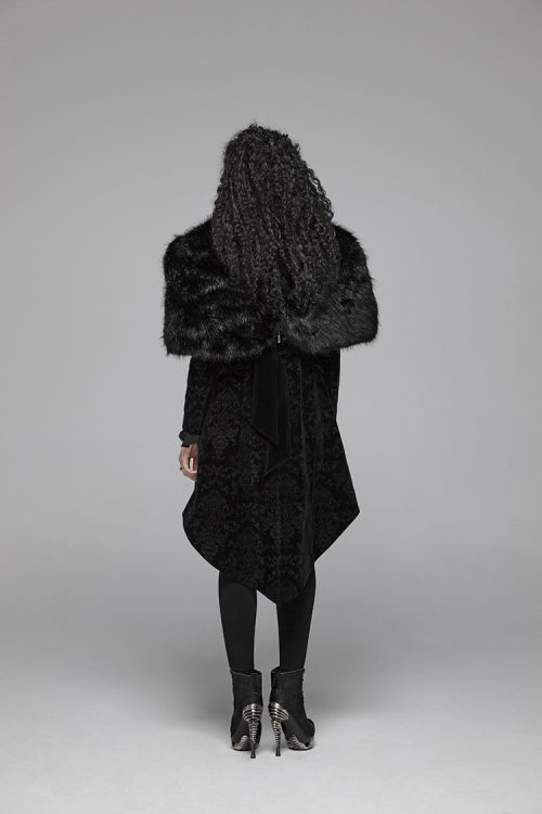  Gothic Pattern Medium Long Coat Punk Rave WY-1054MCF/BK  6