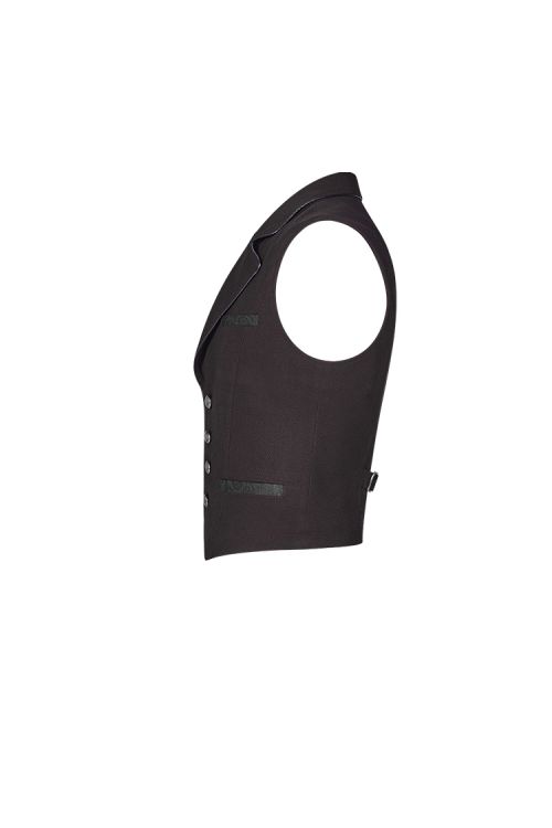  Simple Gentleman Style Vest Punk Rave WY-1072MJM/BK-RD  3