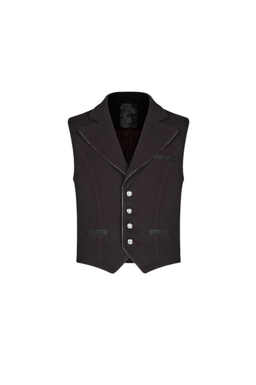  Simple Gentleman Style Vest Punk Rave WY-1072MJM/BK-RD  2