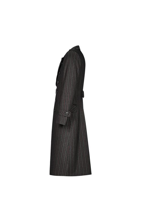  Gentleman Style Vertical Medium Long Coat Punk Rave WY-1073XCM/BK-CO  3