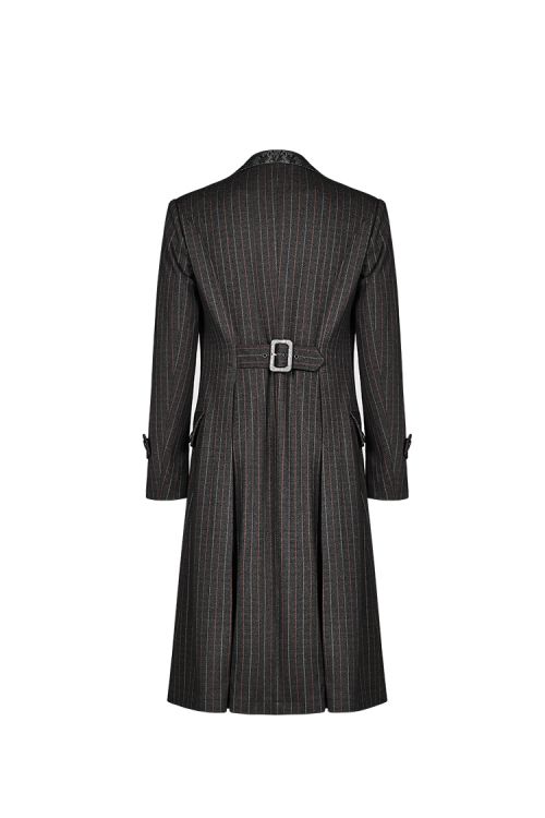 Gentleman Style Vertical Medium Long Coat Punk Rave WY-1073XCM/BK-CO  4