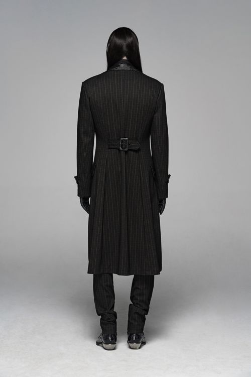  Gentleman Style Vertical Medium Long Coat Punk Rave WY-1073XCM/BK-CO  7