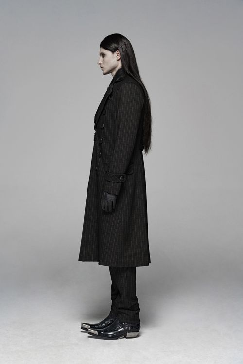  Gentleman Style Vertical Medium Long Coat Punk Rave WY-1073XCM/BK-CO  6