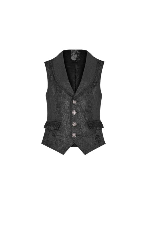  Victoria Jacquard Vest Punk Rave WY-1074MJM/BK  2
