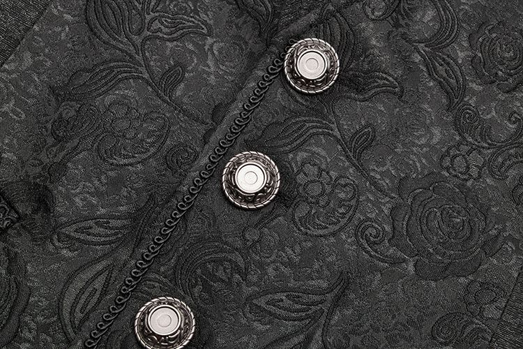  Victoria Jacquard Vest Punk Rave WY-1074MJM/BK  8