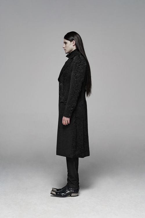  Vintage Gothic Jacquard Medium Long Coat Punk Rave WY-1078XCM/BK  6