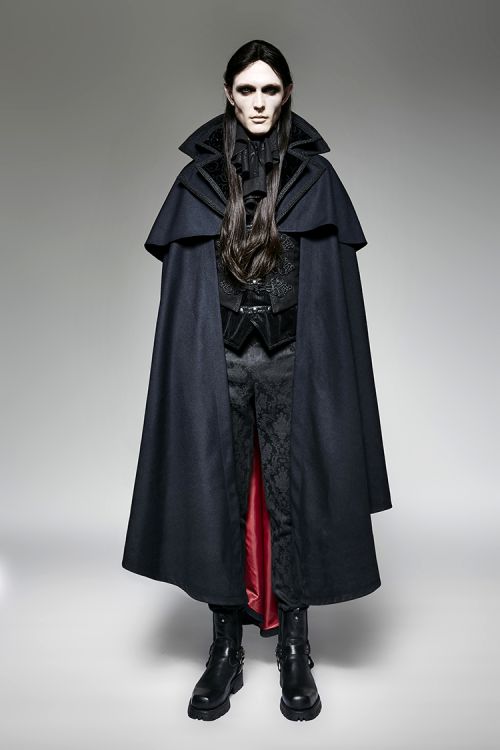  Gothic Vampire Count Cape Coat Punk Rave Y-709/BL  5