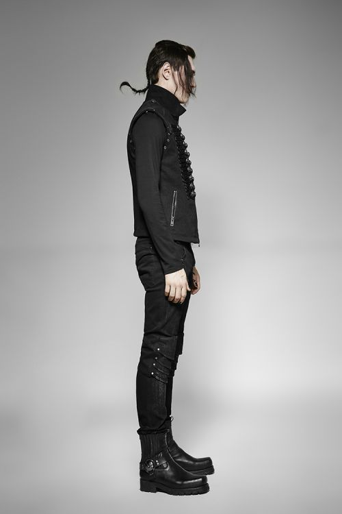  Military Uniform Vest Punk Rave Y-711/BK  7