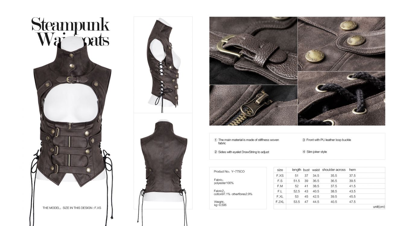  Steampunk Waistcoats Punk Rave Y-775/CO  9