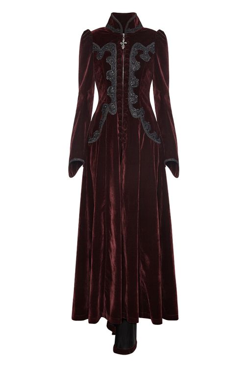  Gothic Palace Swallow Tail Long Dress Jacket Punk Rave Y-776/RD  2