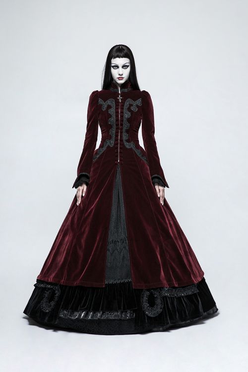  Gothic Palace Swallow Tail Long Dress Jacket Punk Rave Y-776/RD  7