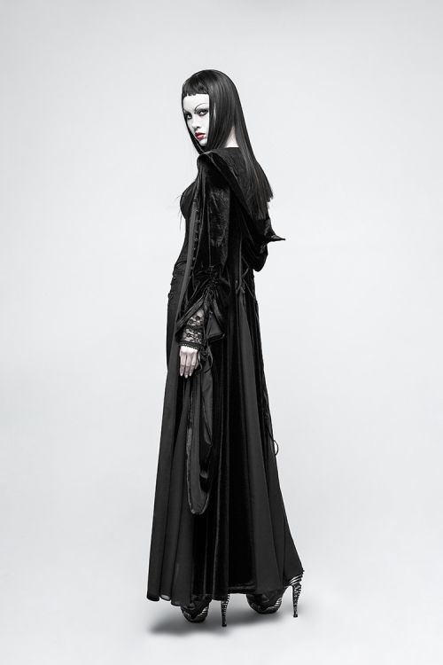  Gothic Dark Goddess Long coat Punk Rave Y-797/BK  5
