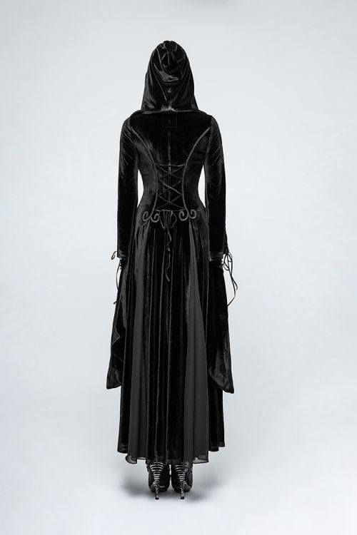  Gothic Dark Goddess Long coat Punk Rave Y-797/BK  7