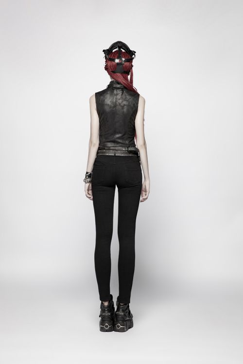  Punk Hollow-out Stretch Trousers Punk Rave WK-346XCF/BK  5