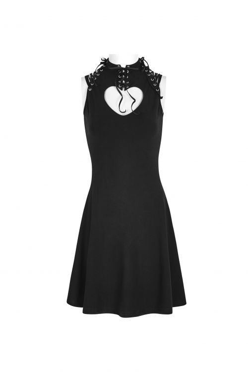  Goth heart shape breast hollow out laced dress Punk Rave OPQ-249LQF/BK  3