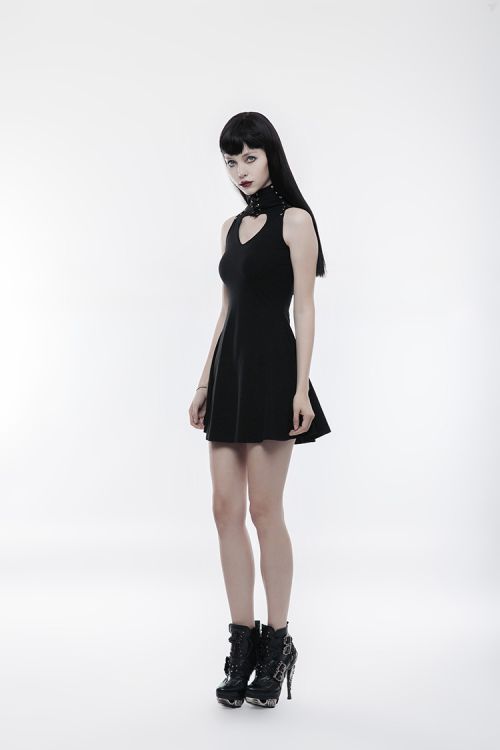  Goth heart shape breast hollow out laced dress Punk Rave OPQ-249LQF/BK  6