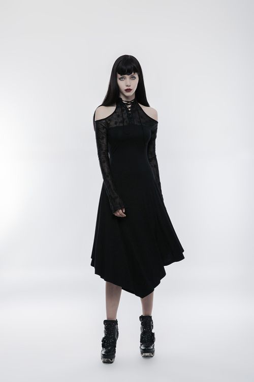  Gothic Dark lace spliced Off the shoulder Dress Punk Rave OPQ-250LQF/BK  7