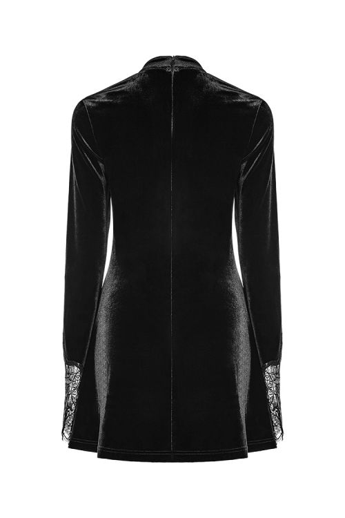 Dark lace Stitching A Pendulum Dress Punk Rave OPQ-300LQF/BK  4