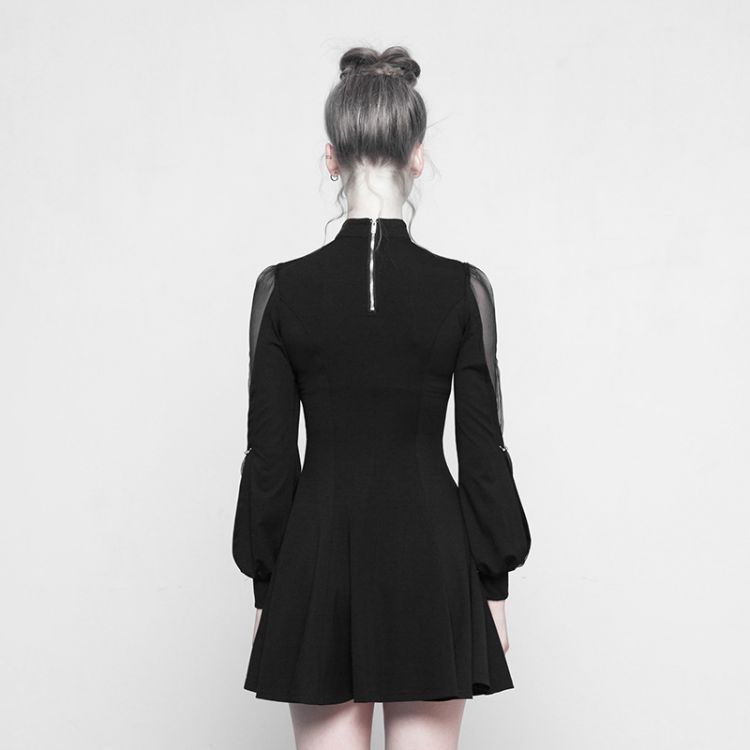  High Collar Inverted Peach Heart Mosaic Dress Punk Rave OPQ-305LQF/BK  7