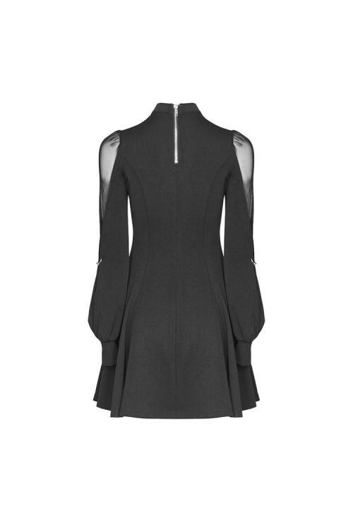  High Collar Inverted Peach Heart Mosaic Dress Punk Rave OPQ-305LQF/BK  4