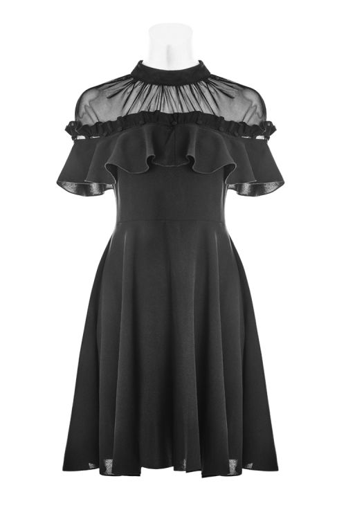  Lotus Leaf Side Stitching Dress Punk Rave OPQ-308LQF/BK  3