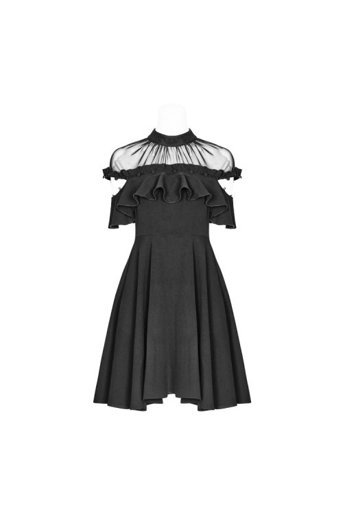  Lotus Leaf Side Stitching Dress Punk Rave OPQ-308LQF/BK  5