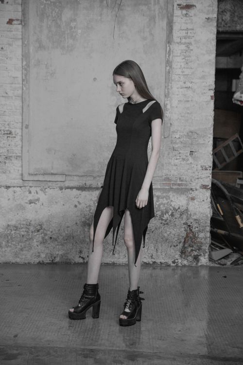  Irregular Hem Dress Punk Rave OPQ-316LQF/BK  6