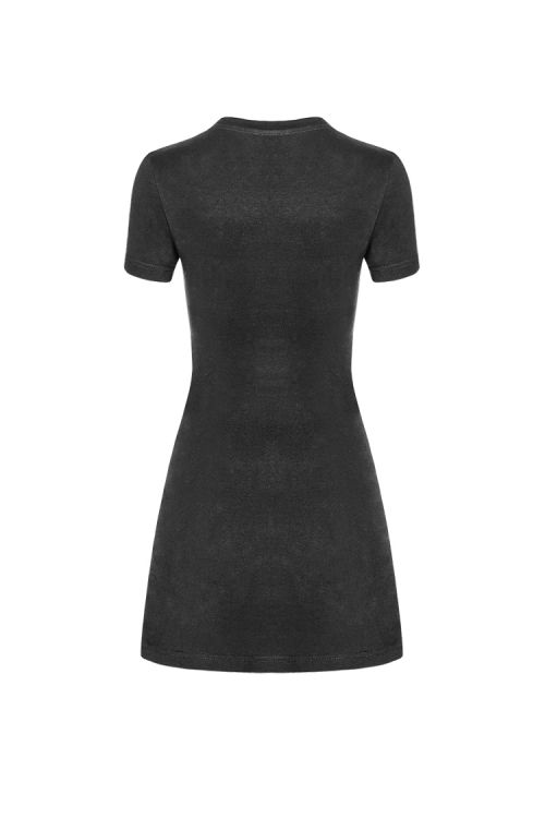  Dark Minimalist Slim Short Sleeve Age-cut Dresses Punk Rave OPQ-337LQF/BK  4
