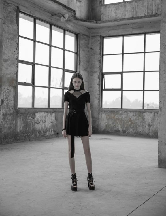  Fake Two Pieces of Dress Punk Rave OPQ-392LQF/BK  5