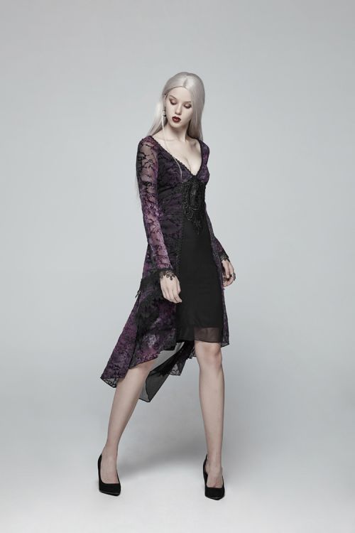  Gothic Goddess Classical Mid-length Dress Punk Rave OQ-388LQF/BK-VI  5