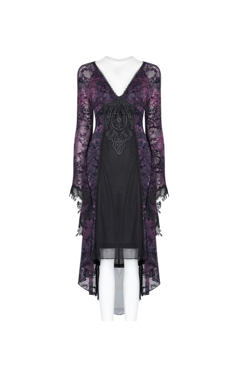 Gothic Goddess Classical Mid-length Dress Punk Rave OQ-388LQF/BK-VI  2
