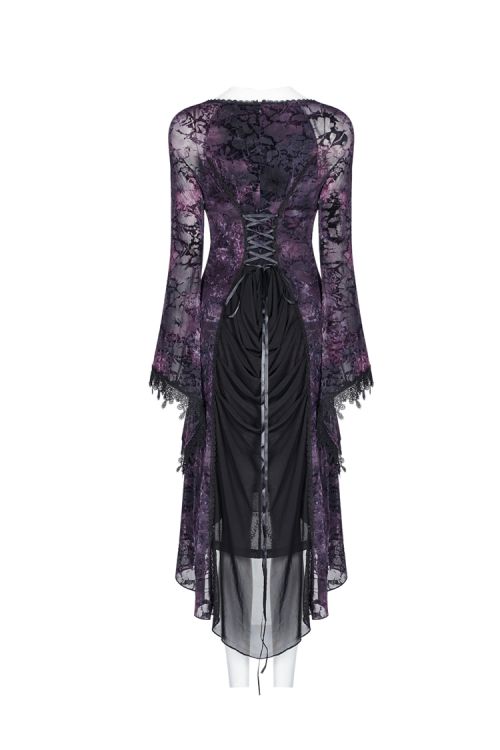  Gothic Goddess Classical Mid-length Dress Punk Rave OQ-388LQF/BK-VI  4