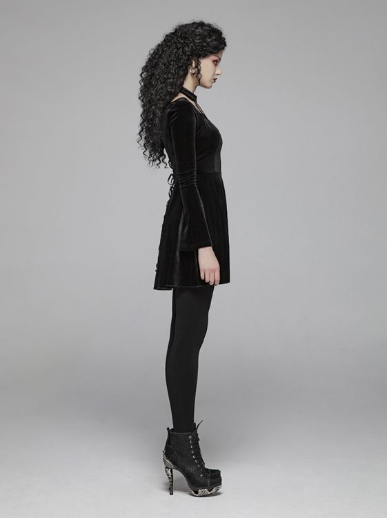  Gothic Daily Velvet Dress Punk Rave OQ-410LQF/BK  6
