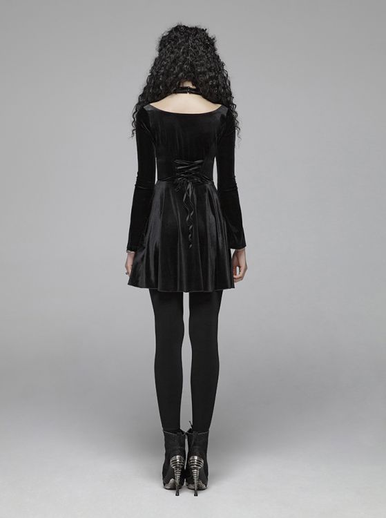  Gothic Daily Velvet Dress Punk Rave OQ-410LQF/BK  7