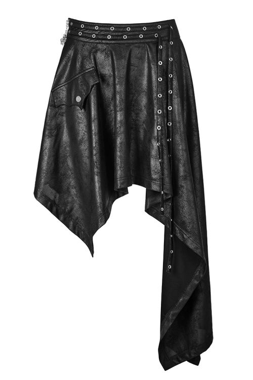  Asymmetric Punk Skirt Punk Rave WQ-351BQF/BK  4