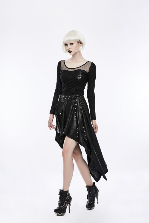  Asymmetric Punk Skirt Punk Rave WQ-351BQF/BK  6