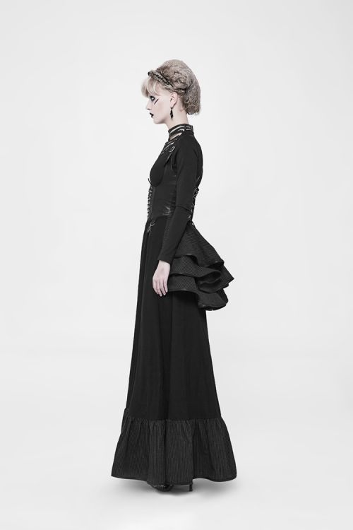  Steampunk Two Wear Long Dress Punk Rave WQ-361LQF/BK-ST  6