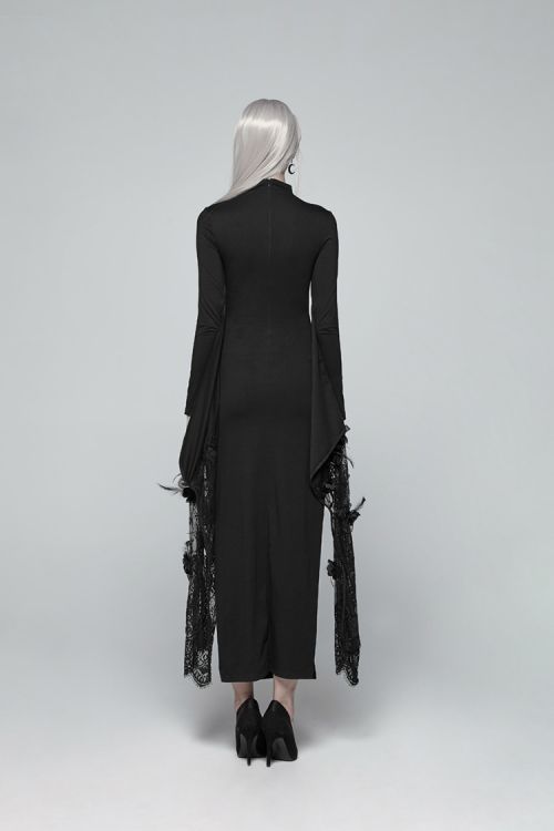 Платье Gothic Kimono Sleeve Maxi Dress Punk Rave WQ-378LQF/BK Изображение 7