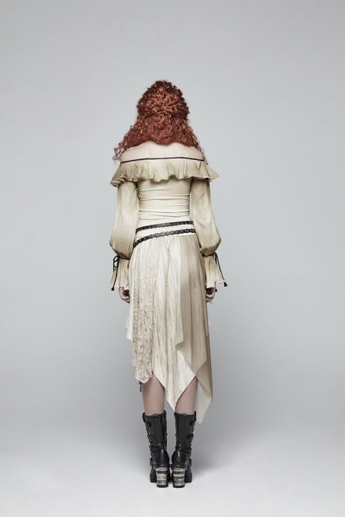  Steam Punk Half Skirt Punk Rave WQ-381BQF/WH  7