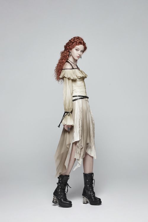  Steam Punk Half Skirt Punk Rave WQ-381BQF/WH  6