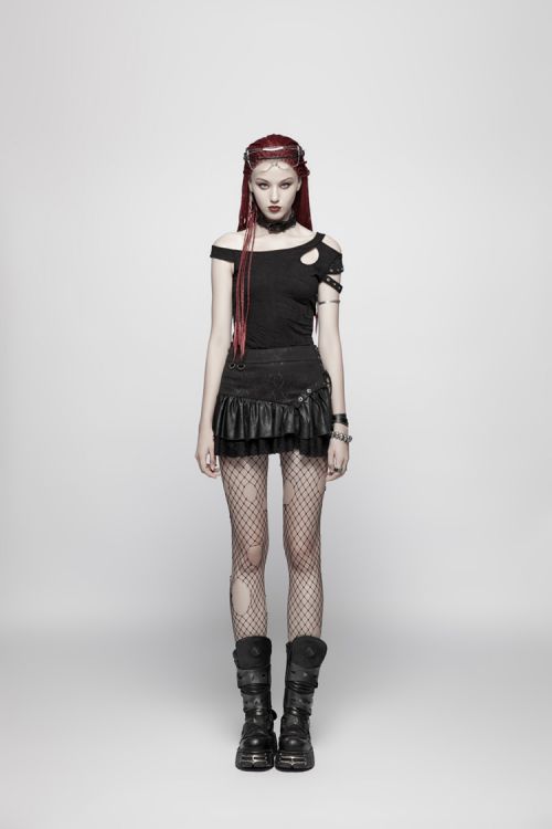  Steamy Punk Miniskirt Punk Rave WQ-385BQF/BK  5