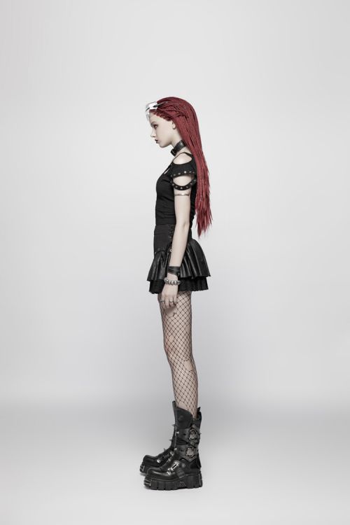  Steamy Punk Miniskirt Punk Rave WQ-385BQF/BK  6