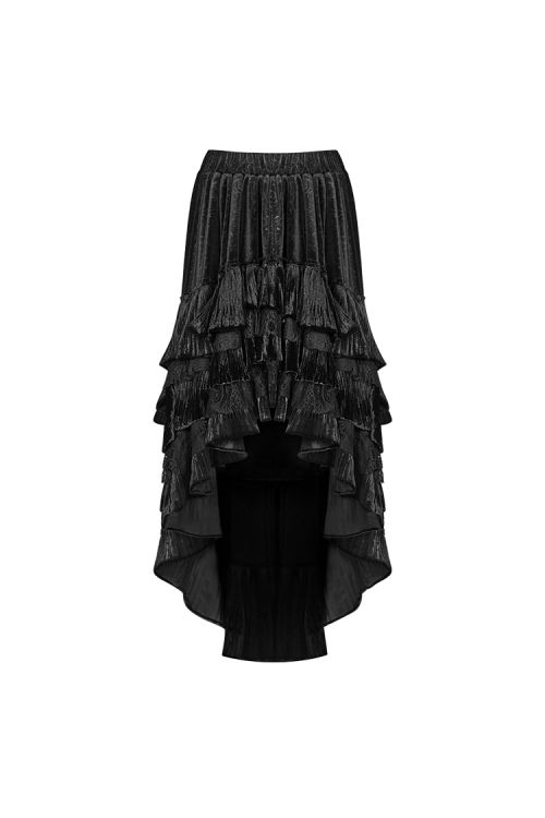  Gothic Dark Grain Velvet Half Skirt Punk Rave WQ-413BQF/BK  2