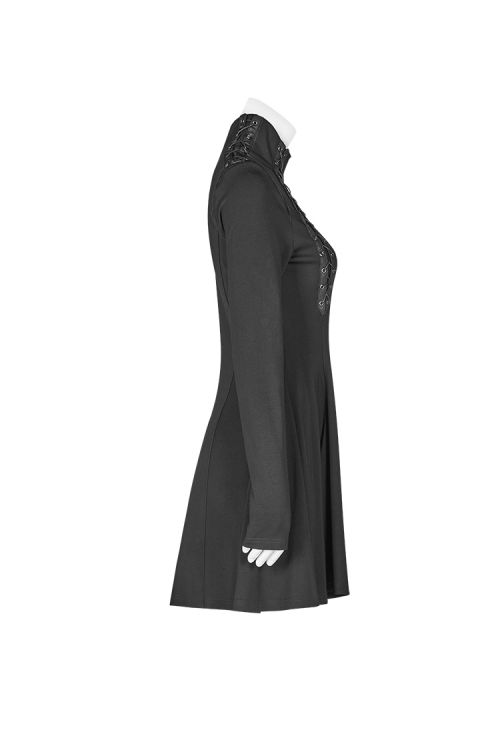  PUNK Long Sleeve Dress Punk Rave WQ-415LQF/BK  3