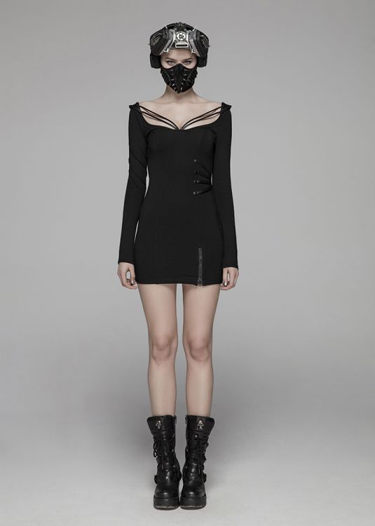  Sexy Punk Skinny Dress Punk Rave WQ-416LQF/BK  5