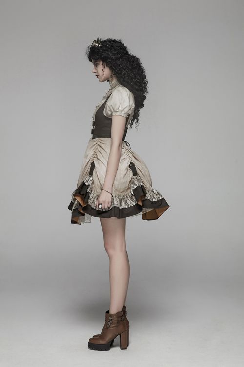  Steam Punk Lolita Dress Punk Rave WQ-424LQF/WH-CO  6