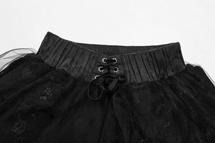  Gothic Long Tiered Skirt Punk Rave WQ-426BQF/BK  8